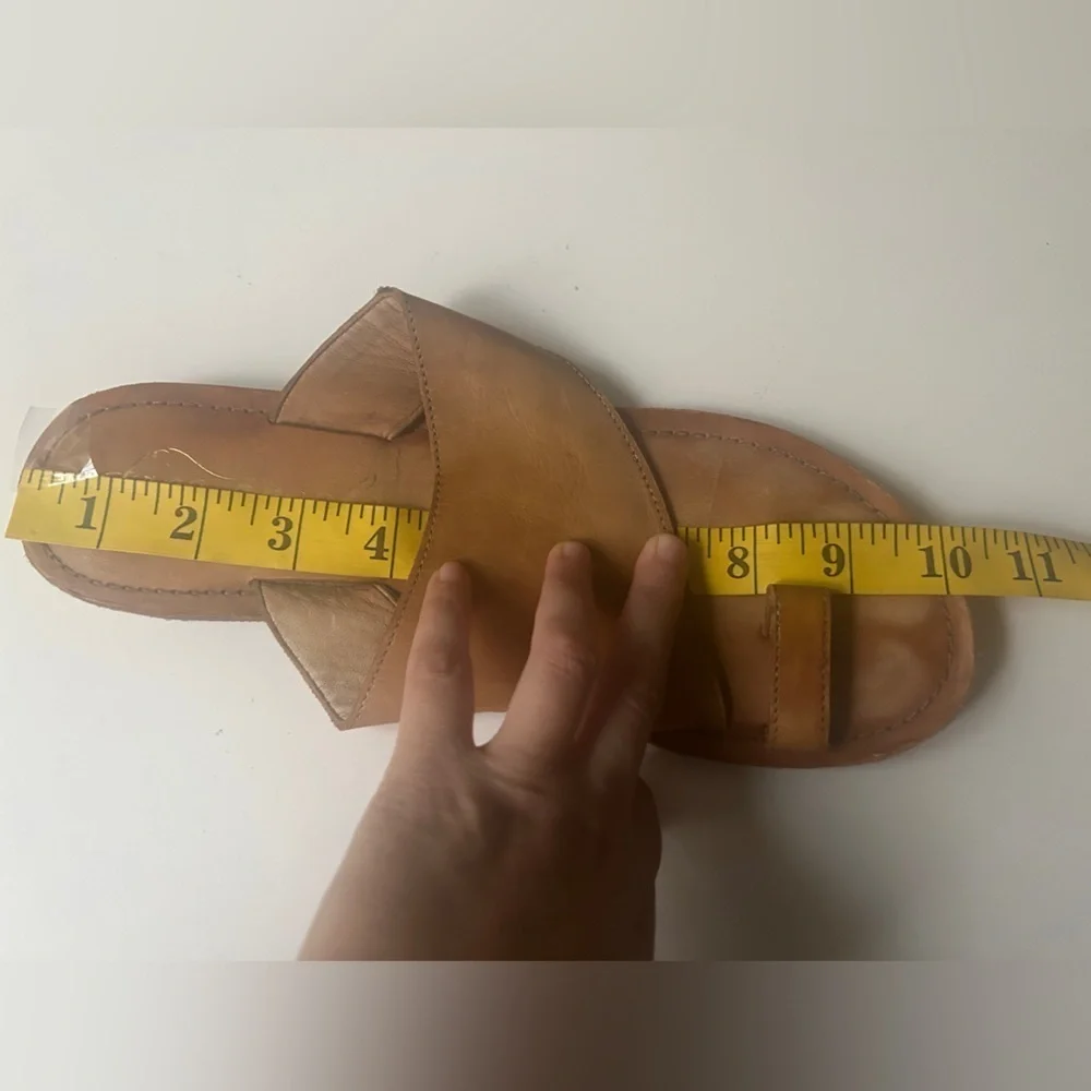 Free People Sant Antoni Leather Slide Sandals